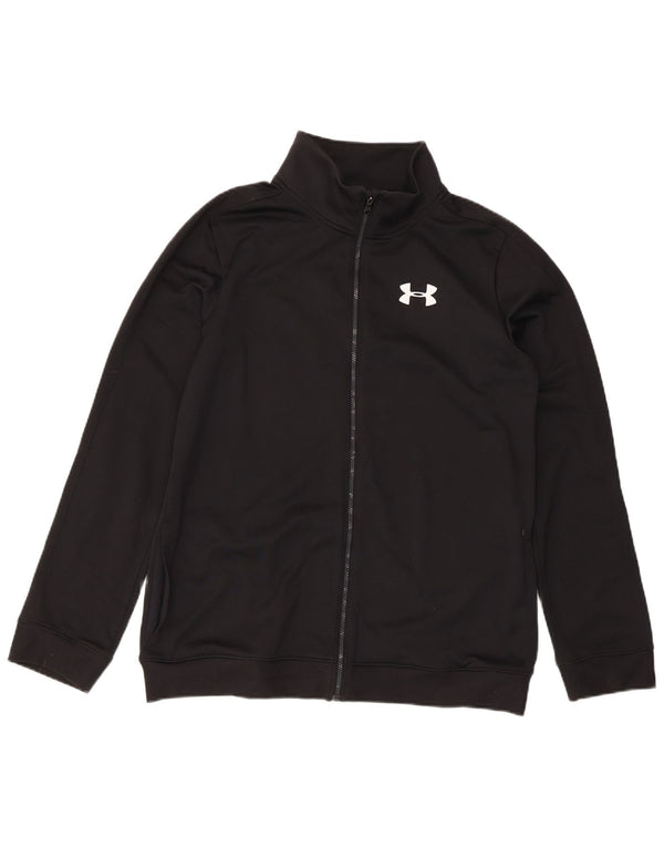 Under Armour Boys Tracksuit Top Jacket 13-14 Years XL Black Sports