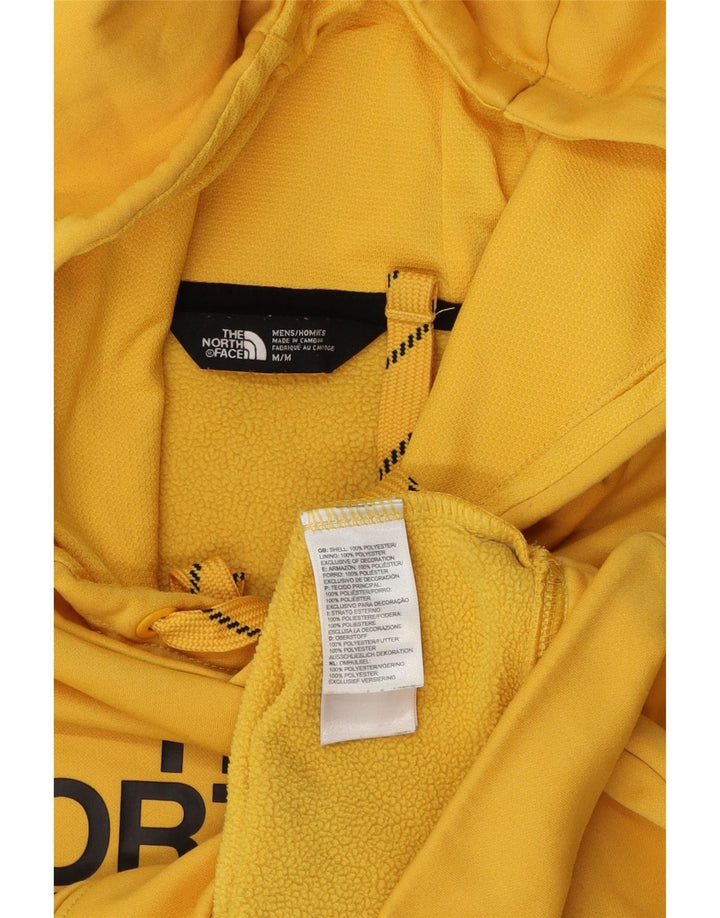Το ανδρικό γραφικό κουκούλα North Face, μεσαίο κίτρινο πολυεστέρας