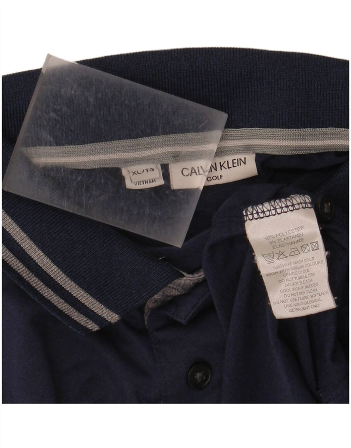 CALVIN KLEIN Ανδρικό πουκάμισο Golf Polo XL Navy Blue Polyester