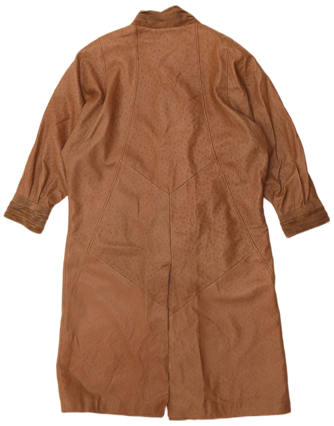 Vintage Γυναικείο Oversized Δερμάτινο Παλτό EU 40 Medium Beige Leather