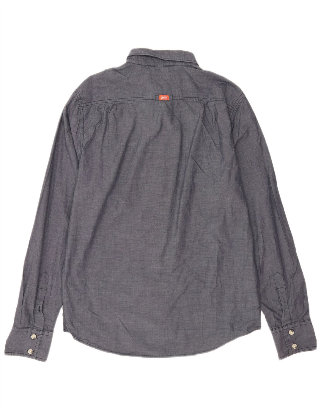 Ανδρικό πουκάμισο Superdry μεγάλο γκρι βαμβακερό