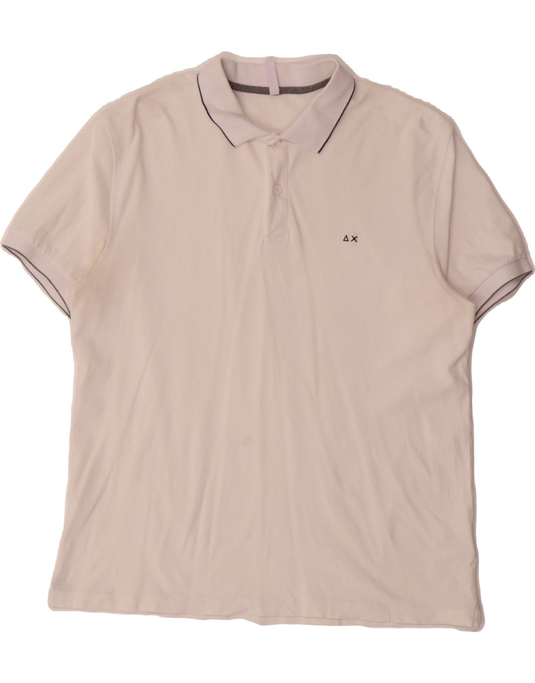 SUN68 Mens Polo Shirt 2XL White Cotton Vintage Sun68 and Second-Hand Sun68 from Messina Hembry 