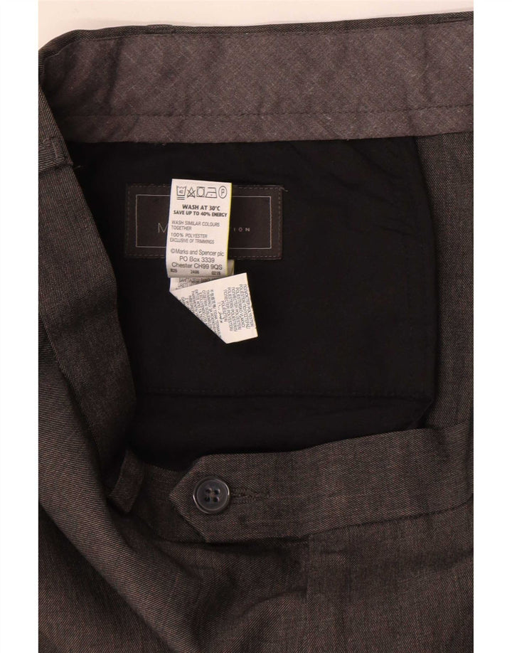 Ανδρικό παντελόνι με κανονική εφαρμογή Marks & Spencer W38 L31 Grey Polyester