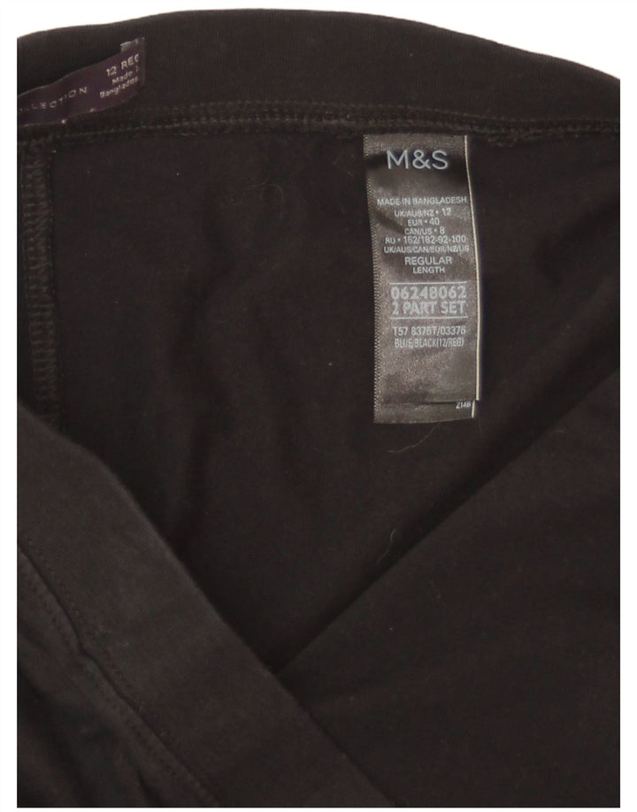 Marks & Spencer Γυναικεία Κολάν UK 12 Μεσαίο μαύρο βαμβακερό