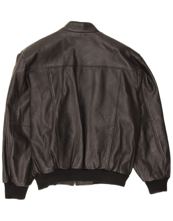 Vintage Ανδρικό Δερμάτινο Μπουφάν UK 42 XL Μαύρο