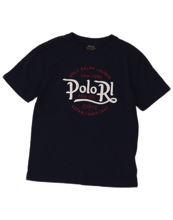 Γραφικό μπλουζάκι Polo Ralph Lauren Boys Top 10-11 ετών Medium Navy Blue