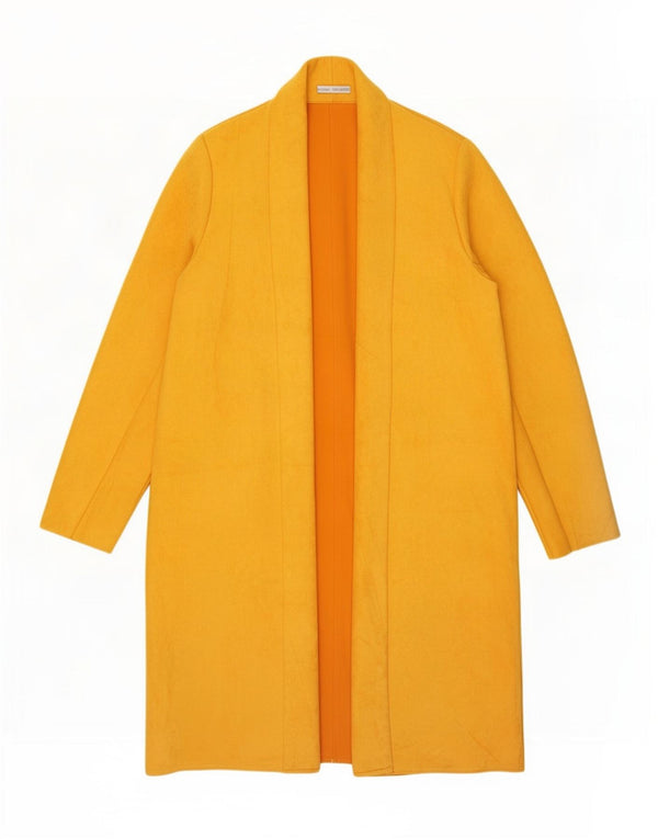 Zara Γυναικείο Ανοιχτό Παλτό UK 18 XL Κίτρινο Πολυεστέρας