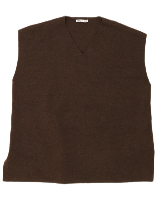 Zara Γυναικείο Γιλέκο Tank Top UK 16 Large Green Polyester