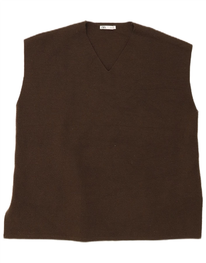 Zara Γυναικείο Γιλέκο Tank Top UK 16 Large Green Polyester