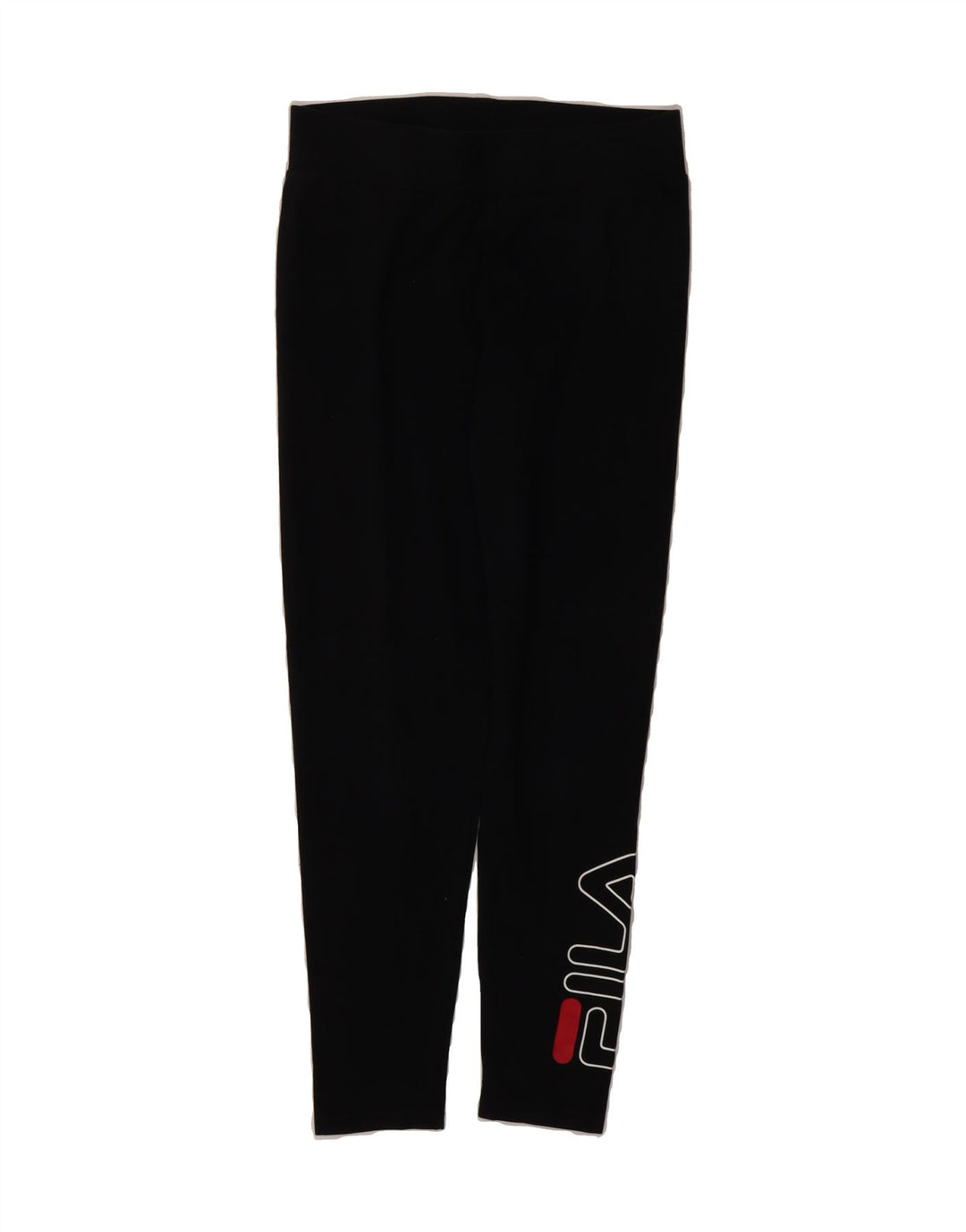 FILA Womens Graphic Leggings UK 12 Medium Black Cotton Vintage Fila and Second-Hand Fila from Messina Hembry 