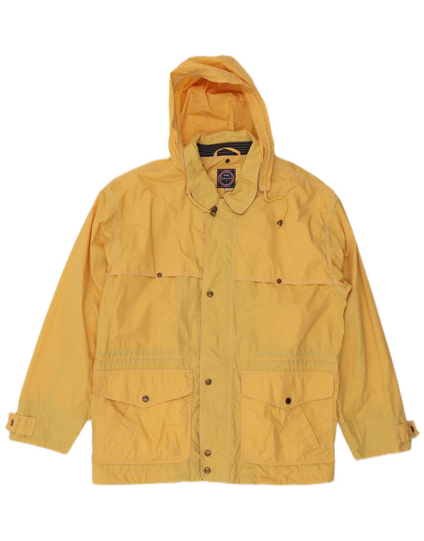 Vintage Ανδρικό κουκούλα Utility Jacket UK 38 Medium Yellow Polyester