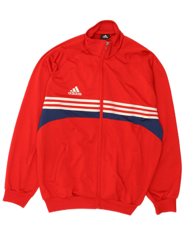Ανδρική φόρμα Adidas Top Jacket UK 46/48 XL κόκκινο ριγέ πολυεστέρα