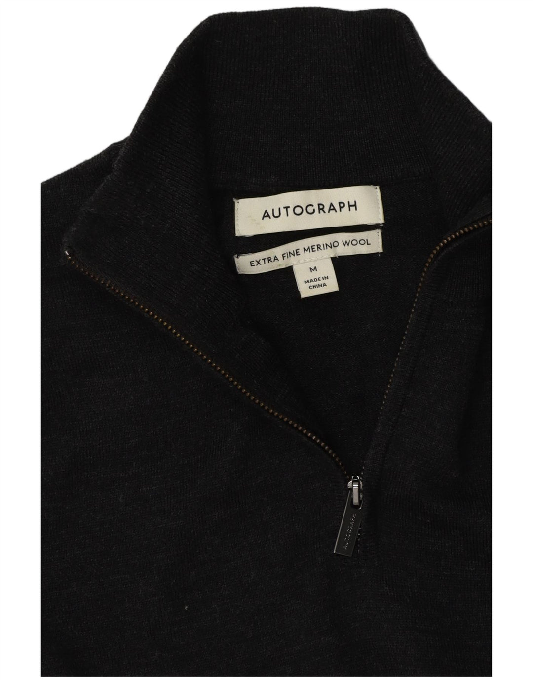 Ανδρικό πουλόβερ Marks & Spencer Autograph με φερμουάρ, μεσαίο γκρι