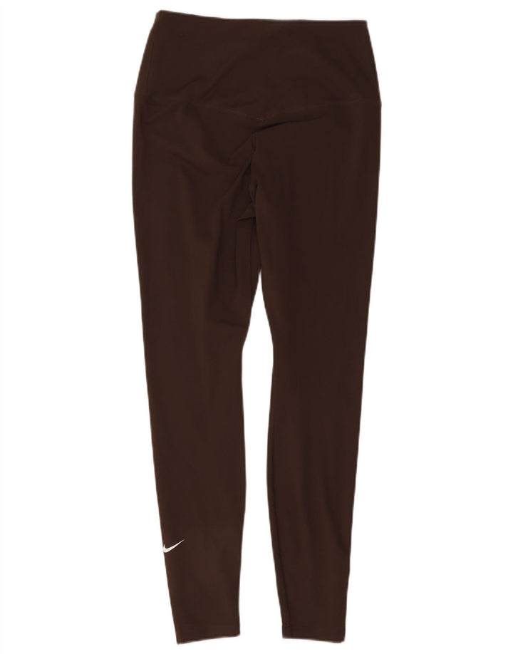 Γυναικείο κολάν Nike Dri Fit UK 12 Μεσαίο καφέ πολυεστέρας