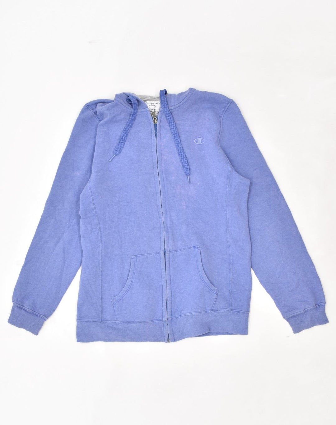 CHAMPION Womens Eco Zip Hoodie Sweater UK 12 Medium Purple Cotton | Vintage Champion | Thrift | Second-Hand Champion | Used Clothing | Messina Hembry 