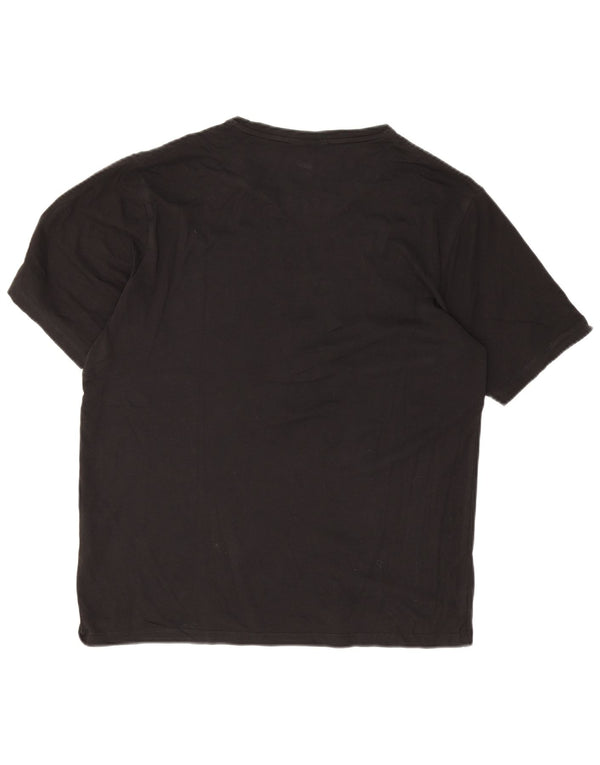 Ανδρικό γραφικό T-Shirt Dkny Top Μεσαίο μαύρο βαμβακερό
