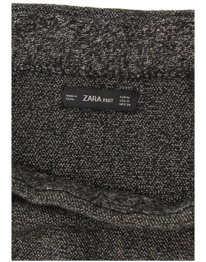 Zara Γυναικεία Πλεκτή Μολύβι Φούστα Μεσαία W28 Γκρι Flecked