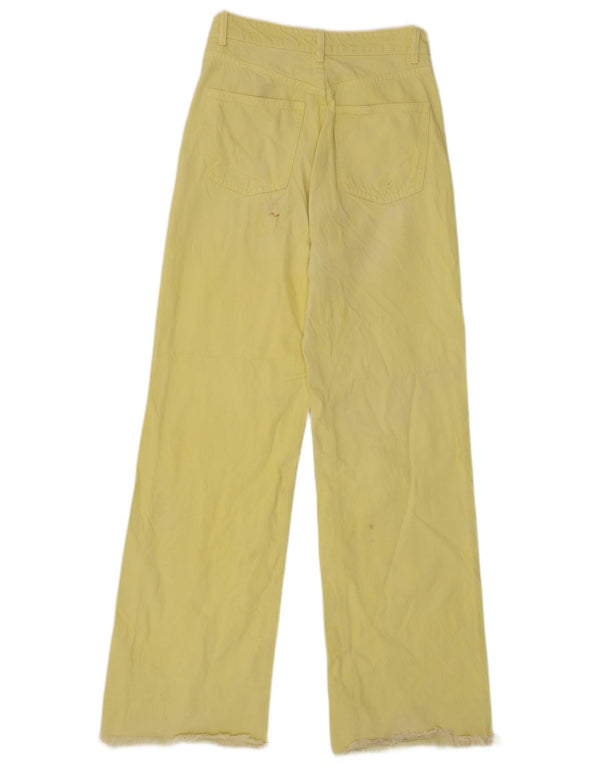 Zara Γυναικείο Φαρδύ Τζιν EU 36 XS W26 L31 Κίτρινο