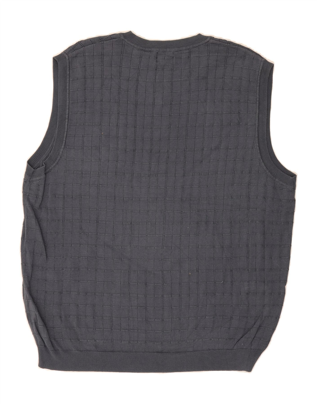 IZOD Mens Vest Tank Top XL Grey Check Cotton Vintage Izod and Second-Hand Izod from Messina Hembry 