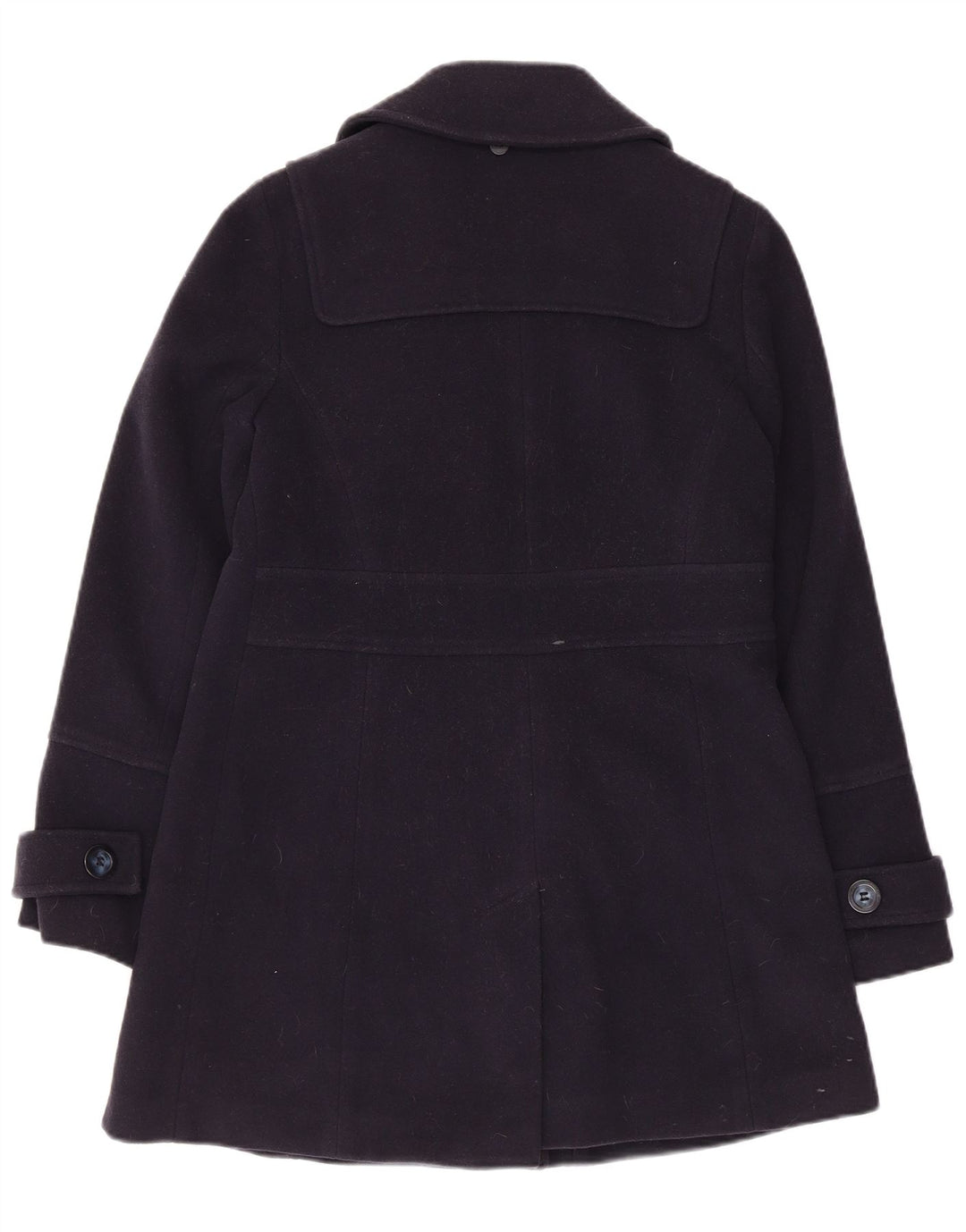 Monsoon Γυναικείο παλτό με διπλό στήθος UK 8 Small Navy Blue Wool