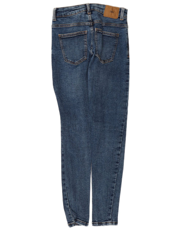 Zara Γυναικείο Skinny Jeans EU 34 2XS W24 L28 Μπλε βαμβακερό