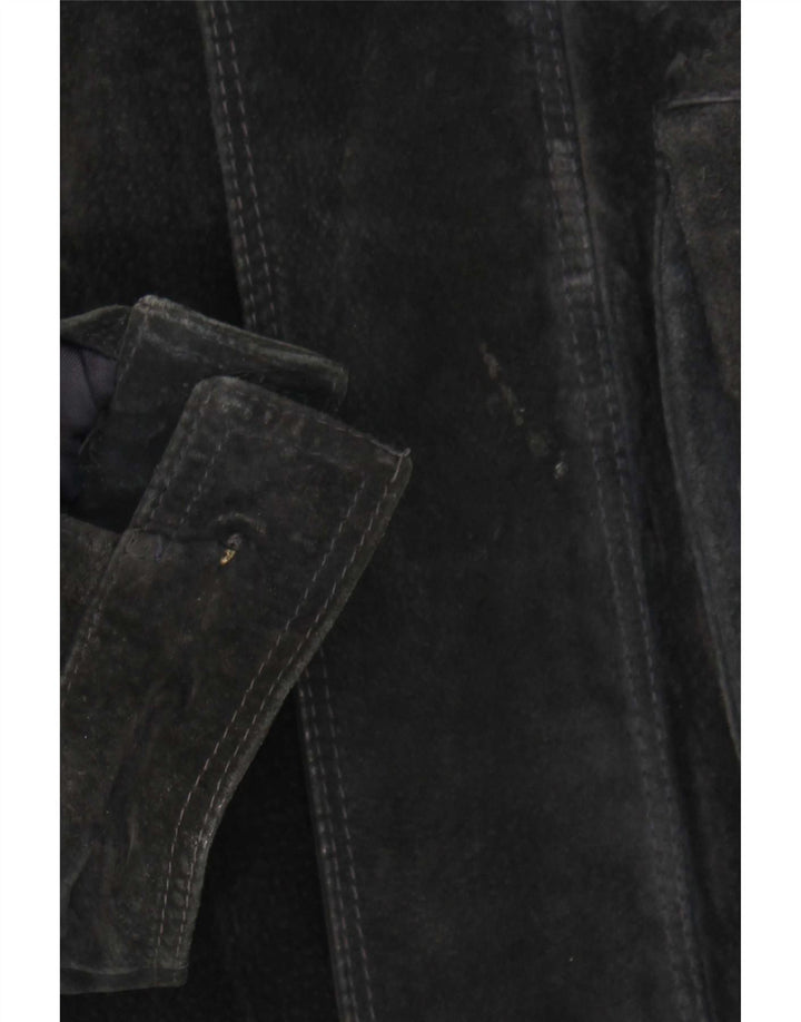 Vintage Ανδρικό Suede Jacket UK 42 XL Μαύρο