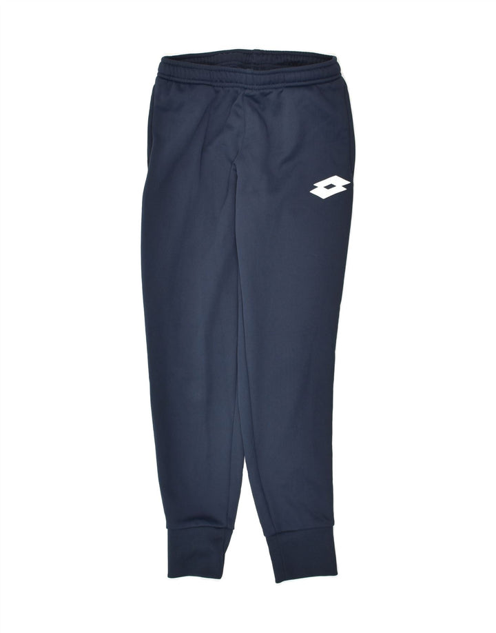 LOTTO Boys Graphic Tracksuit Trousers Joggers 8-9 Years Small Navy Blue | Vintage Lotto | Thrift | Second-Hand Lotto | Used Clothing | Messina Hembry 