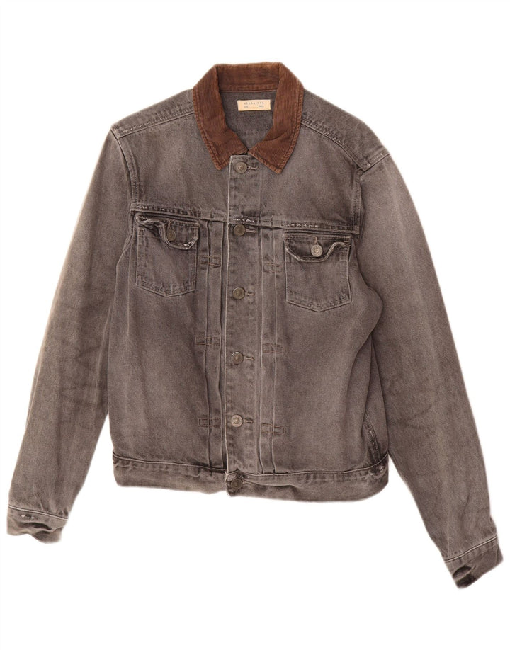 Ανδρικό τζιν μπουφάν All Saints UK 36 Small Grey Cotton
