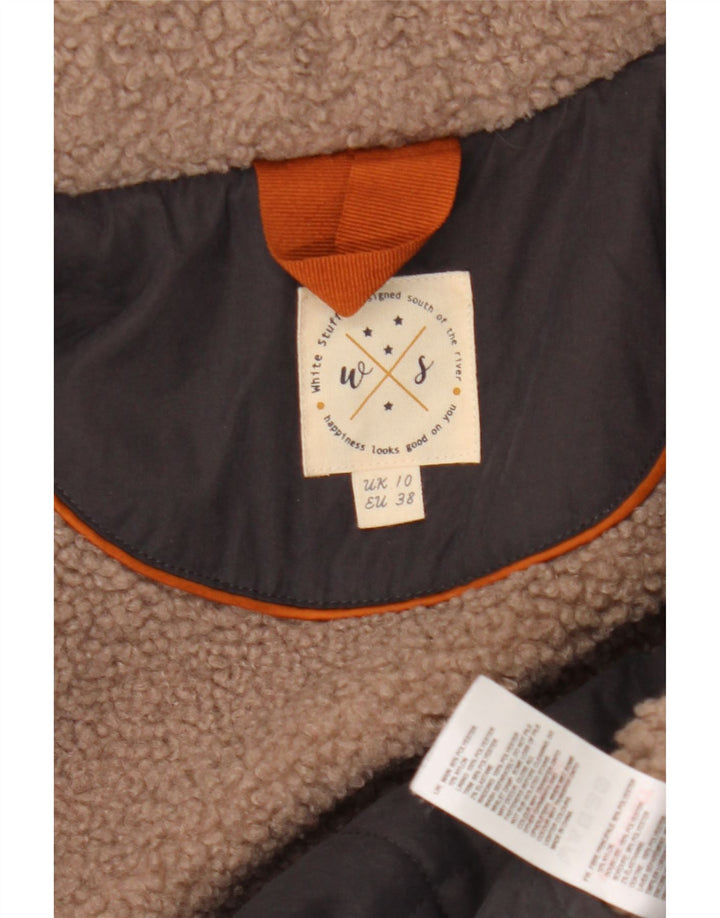 White Stuff Γυναικείο Καπιτονέ παλτό UK 10 Small Grey Polyester