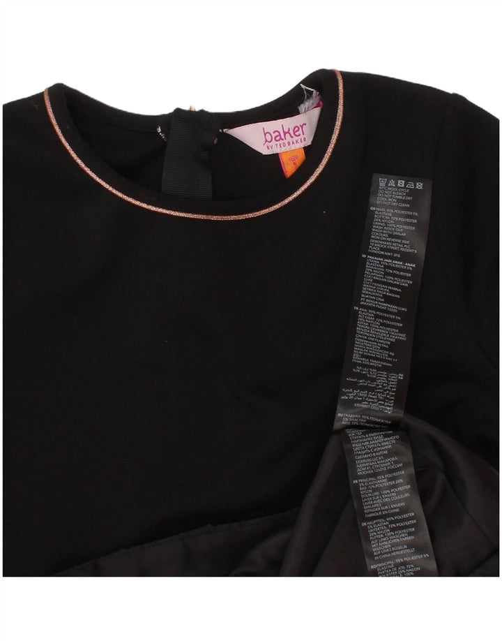 Ted Baker Girls A-Line φόρεμα 5-6 ετών Μαύρο πολυεστέρα