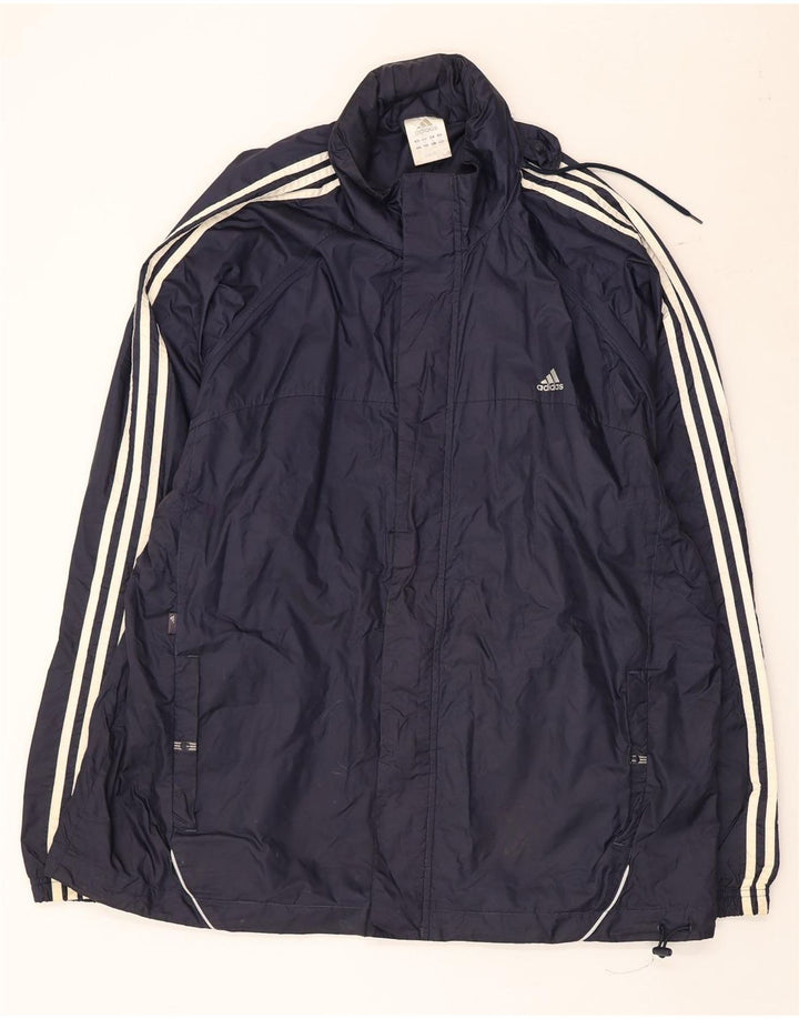 Ανδρικό τζάκετ Adidas με κουκούλα UK 42 XL Navy Blue Polyester
