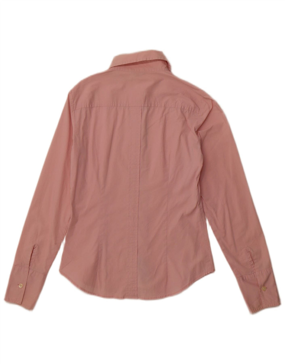 BENETTON Γυναικείο πουκάμισο UK 10 Small Pink Βαμβακερό