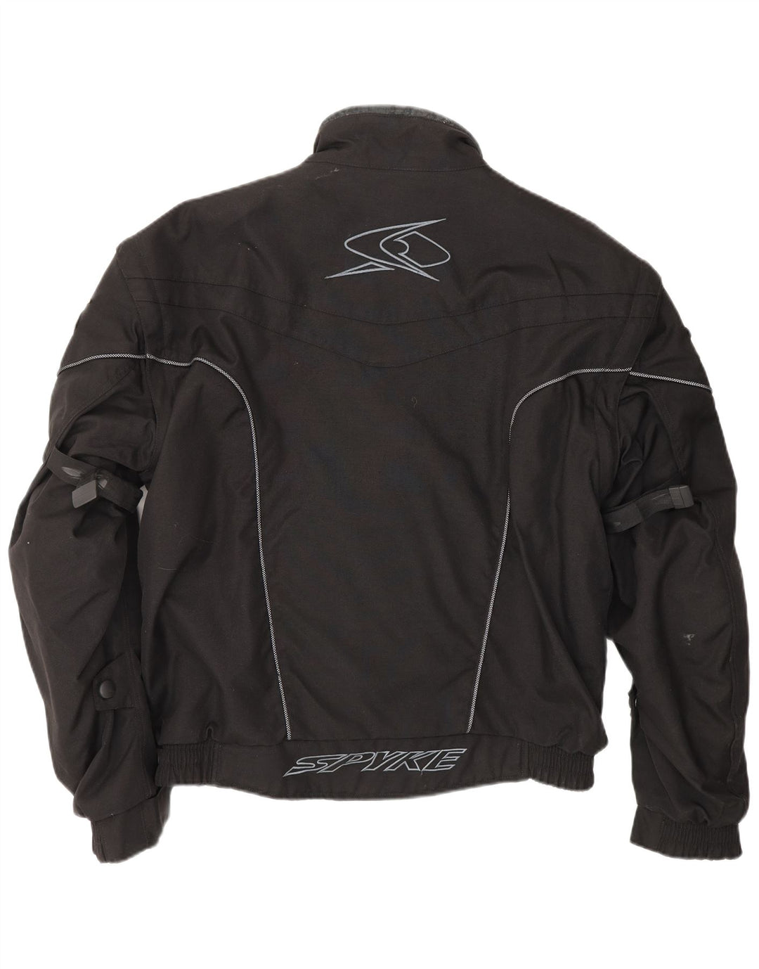 Ανδρικό SPYKE Graphic Moto Racer Bomber Jacket UK 42 XL Μαύρο Πολυαμίδιο