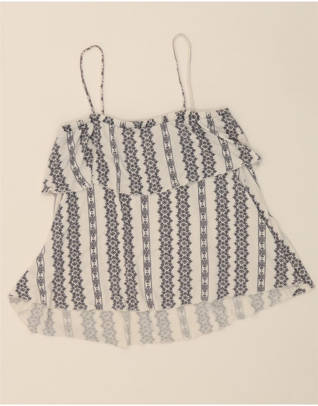 GAP Womens Cami Top UK 8 Small White Floral Polyester Vintage Gap and Second-Hand Gap from Messina Hembry 