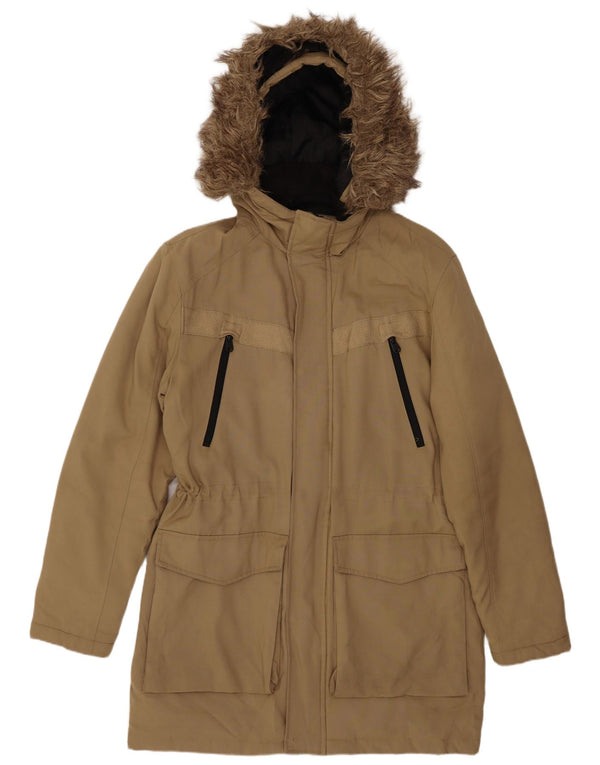 Jack & Jones Ανδρικό μπουφάν Parka με κουκούλα UK 38 Medium Beige Polyester