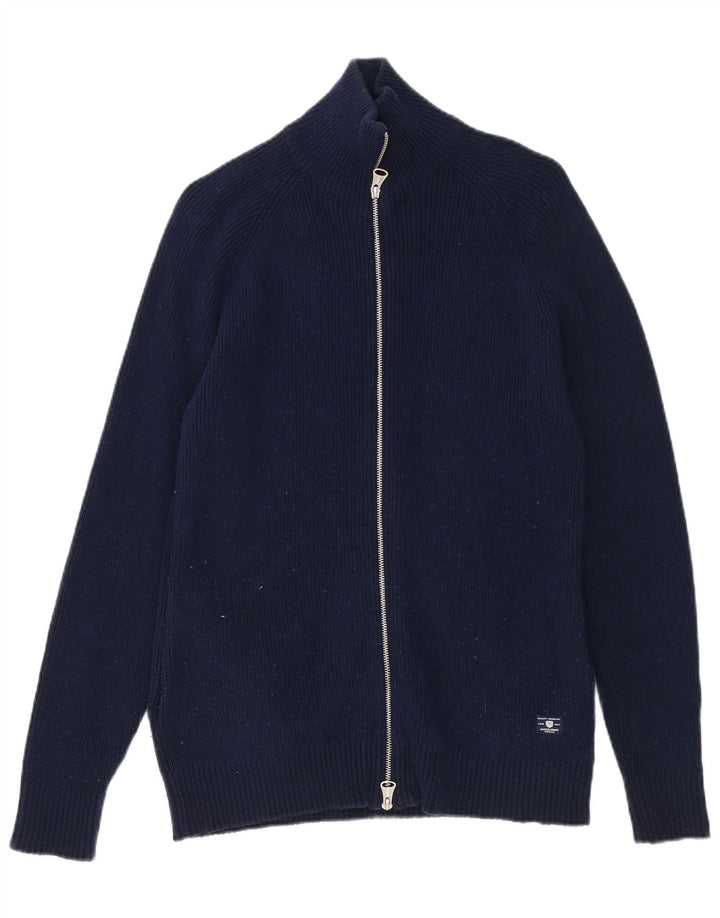 Jack & Jones Ανδρική ζακέτα πουλόβερ μεσαίου μπλε βαμβακερό