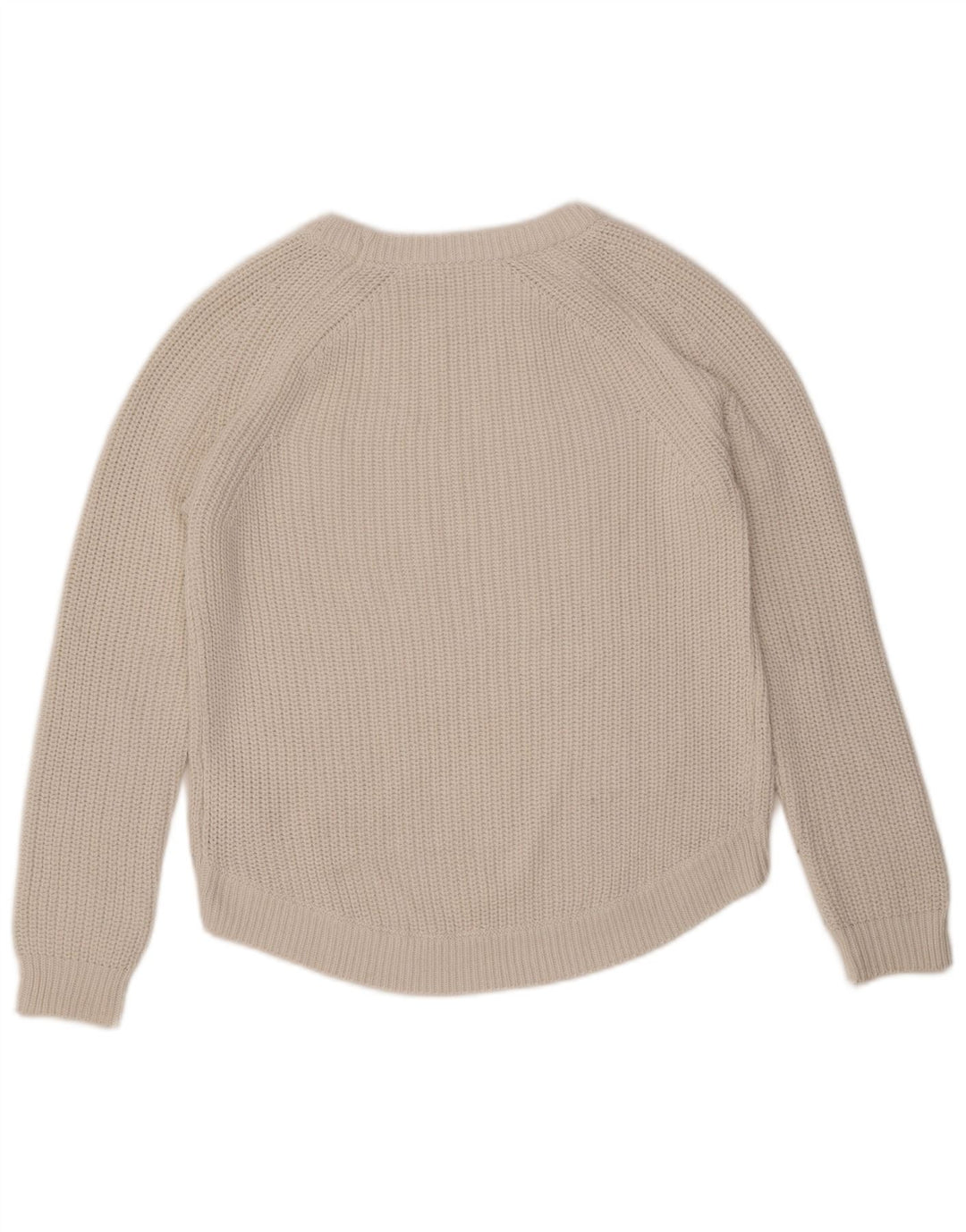 GUESS Γυναικείο πουλόβερ με λαιμόκοψη μεγάλου μεγέθους UK 6 μικρό λευκό βαμβακερό