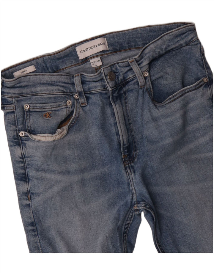 CALVIN KLEIN Γυναικείο Skinny Jeans W32 L32 Μπλε βαμβακερό