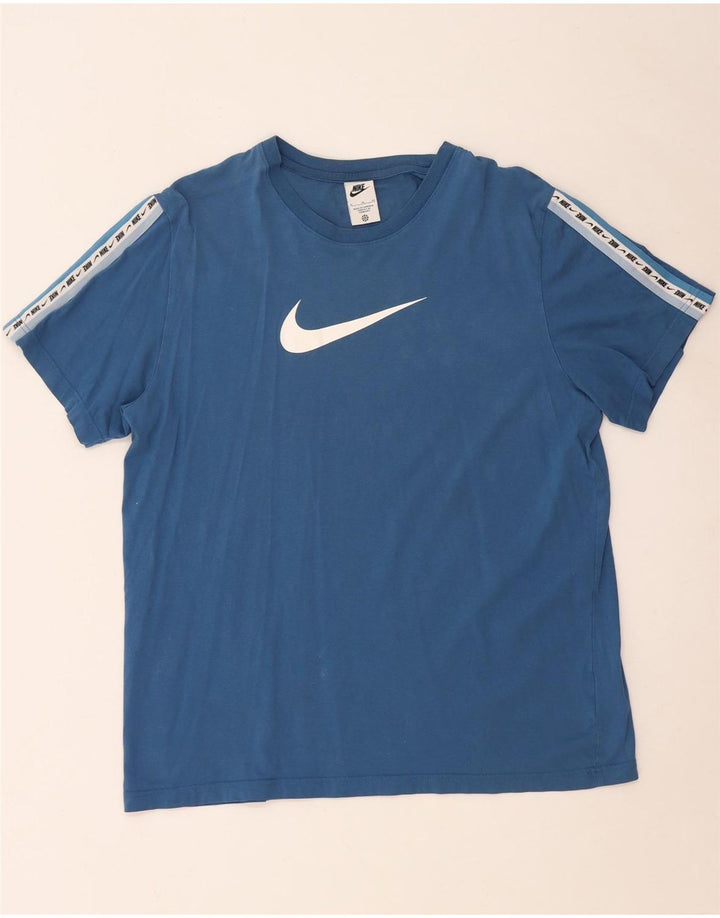 Ανδρικό γραφικό μπλουζάκι NIKE XL Μπλε βαμβακερό