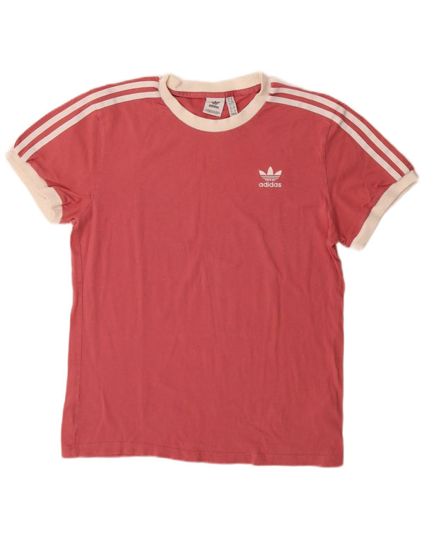 Adidas γυναικείο μπλουζάκι υπερμεγέθη τοπ UK 6 XS Κόκκινο βαμβακερό χρώμα