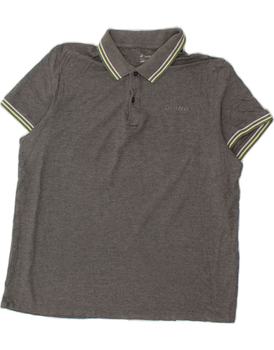 LOTTO Mens Polo Shirt XL Grey Cotton Vintage Lotto and Second-Hand Lotto from Messina Hembry 
