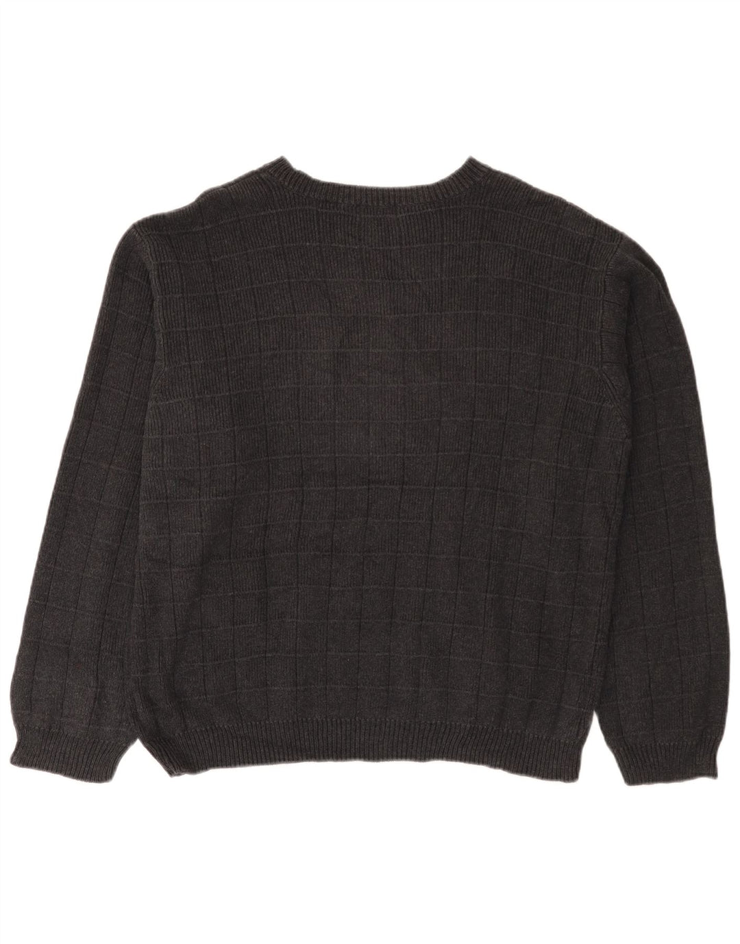 IZOD Ανδρικό πουλόβερ με λαιμόκαυστο βαμβακερό γκρι μεγάλο