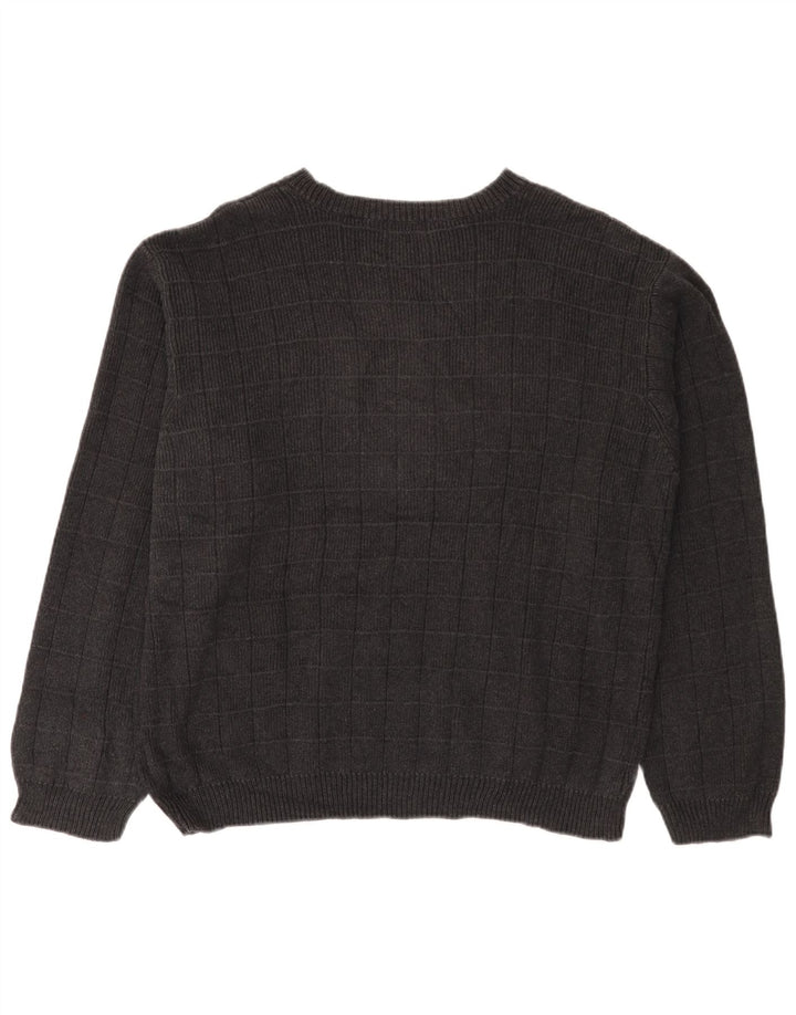 IZOD Ανδρικό πουλόβερ με λαιμόκαυστο βαμβακερό γκρι μεγάλο