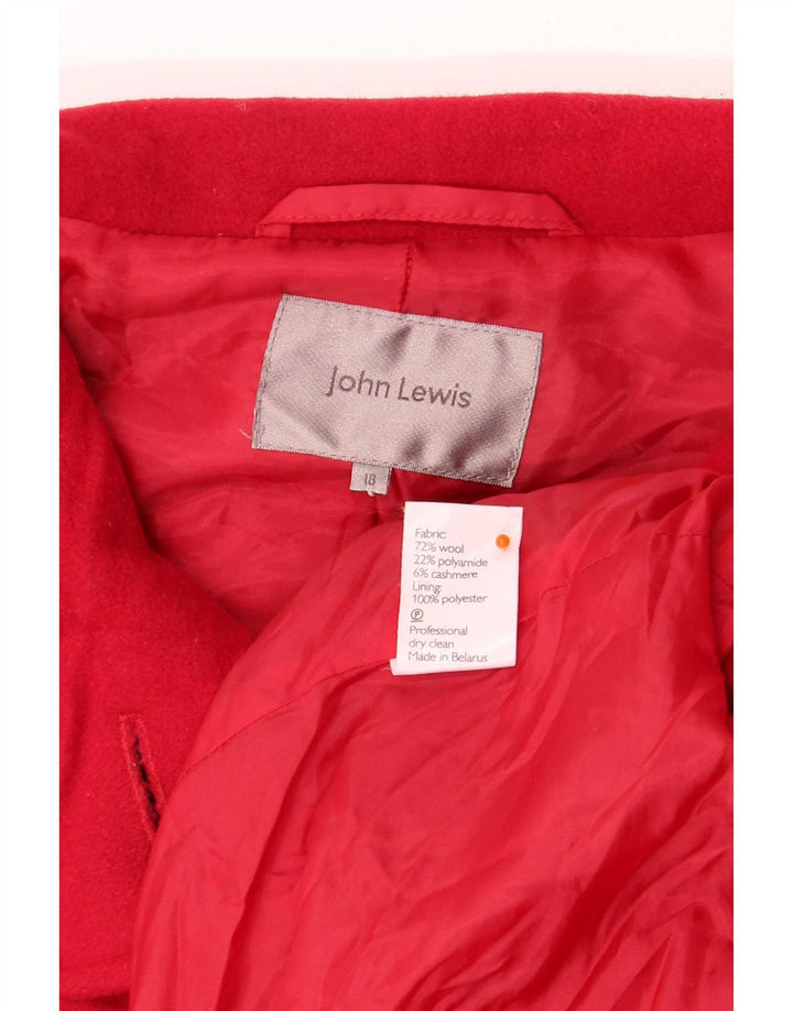 John Lewis Γυναικείο Πανωφόρι UK 18 XL Red Wool
