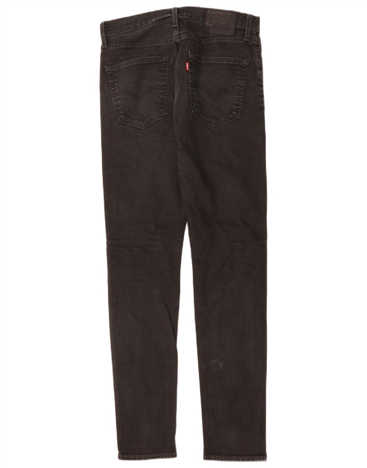 LEVI'S Mens 512 Slim Tapered Jeans W30 L34 Μαύρο βαμβακερό