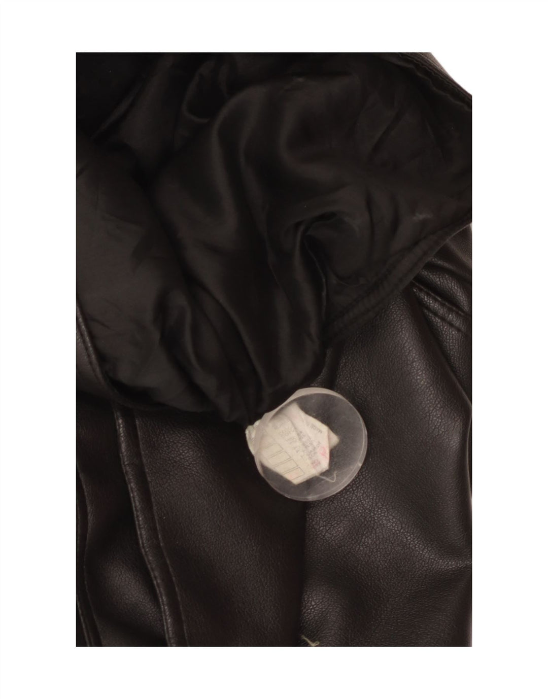 VINTAGE Γυναικείο Oversized Crop Biker Jacket UK 10 Small Black