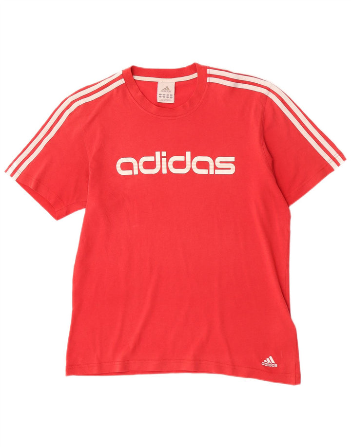 Ανδρικό γραφικό T-Shirt Adidas Top Μεσαίο κόκκινο βαμβακερό