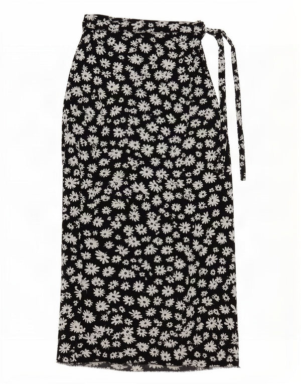 Max Dine Γυναικεία Maxi ίσια Φούστα IT 44 Medium W30 Μαύρη Floral