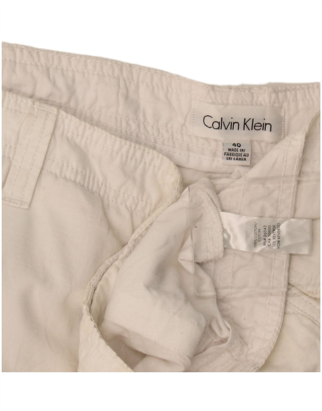 Ανδρικό σορτς Cargo Calvin Klein W40 XL Λευκό βαμβακερό