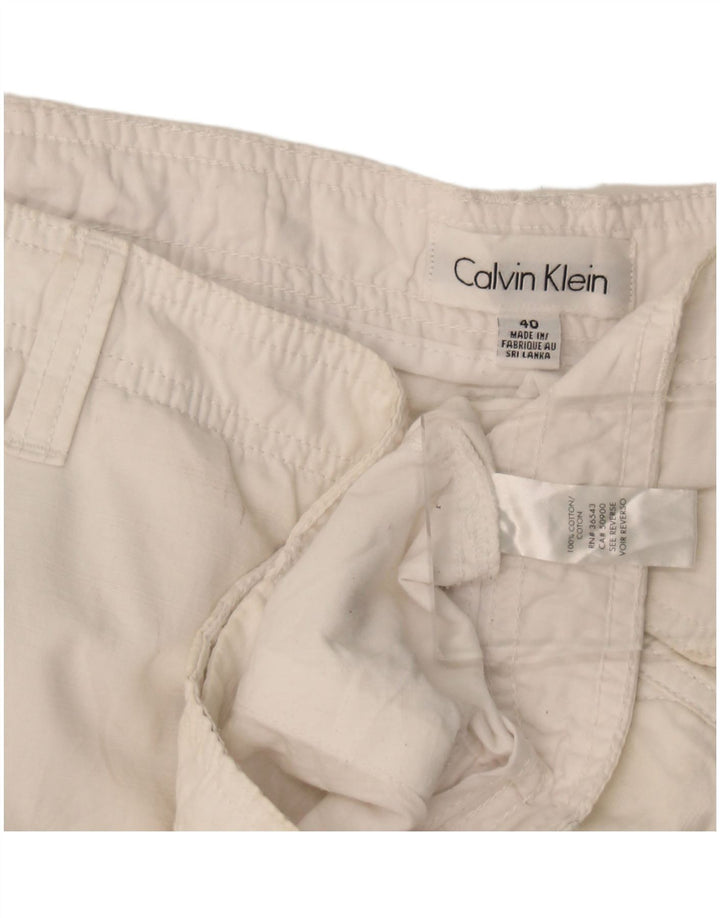 Ανδρικό σορτς Cargo Calvin Klein W40 XL Λευκό βαμβακερό